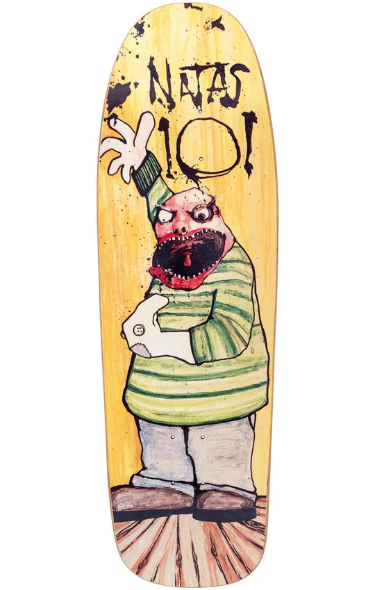 101, 101 Natas Kaupas Sock Puppet Slick R7 Skateboard Deck - Yellow