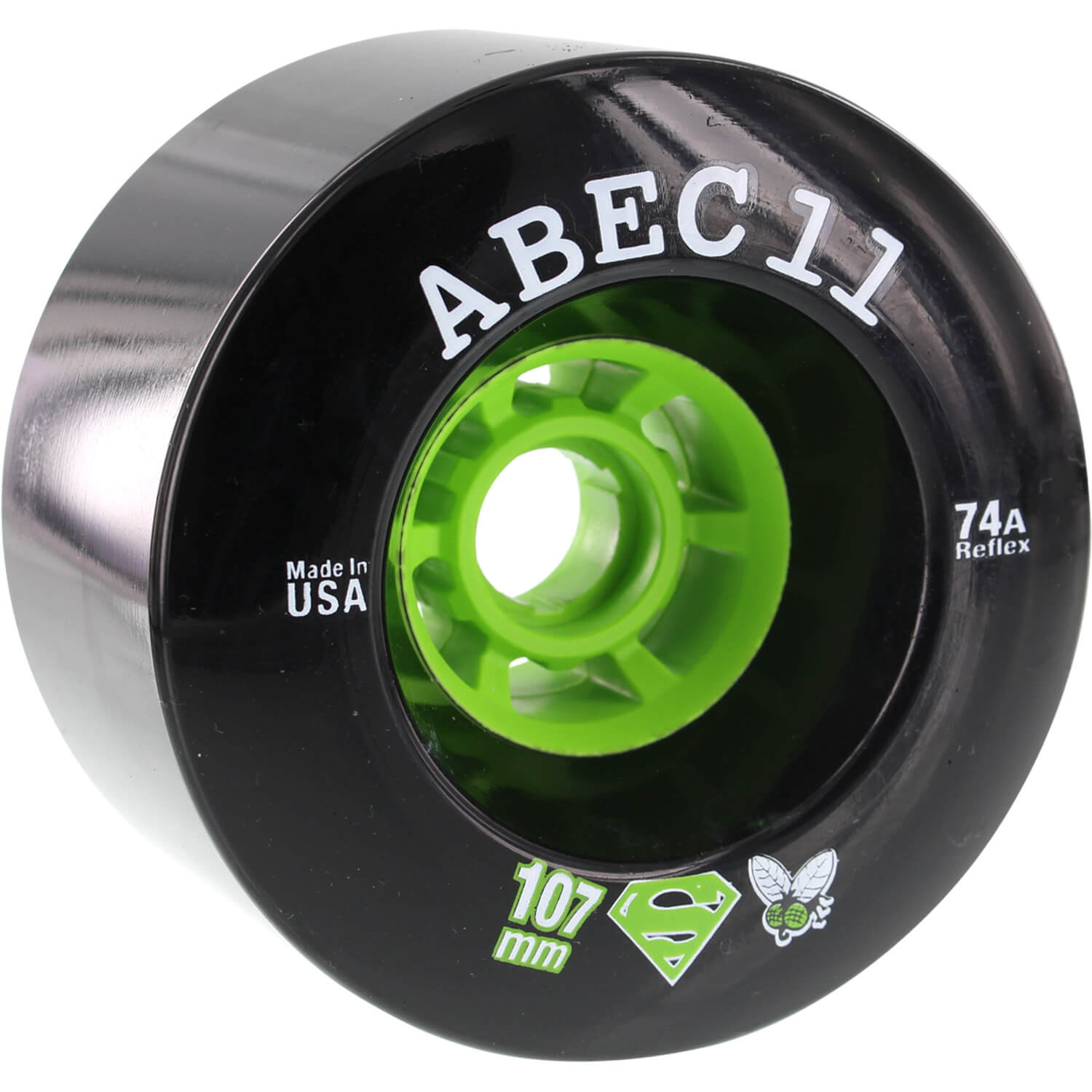 Abec 11, Abec11 Wheels SuperFly 107mm 74a - Black (Set of 4)