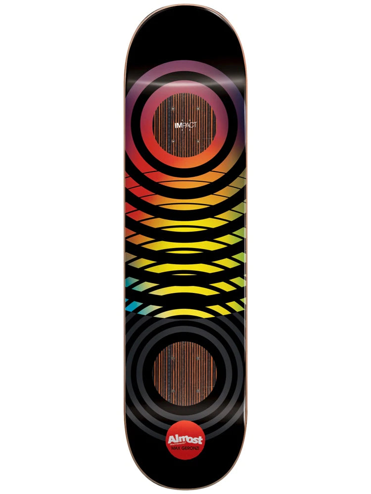 Almost, Almost Max Black Blur Impact Skateboard Deck - 8.0"