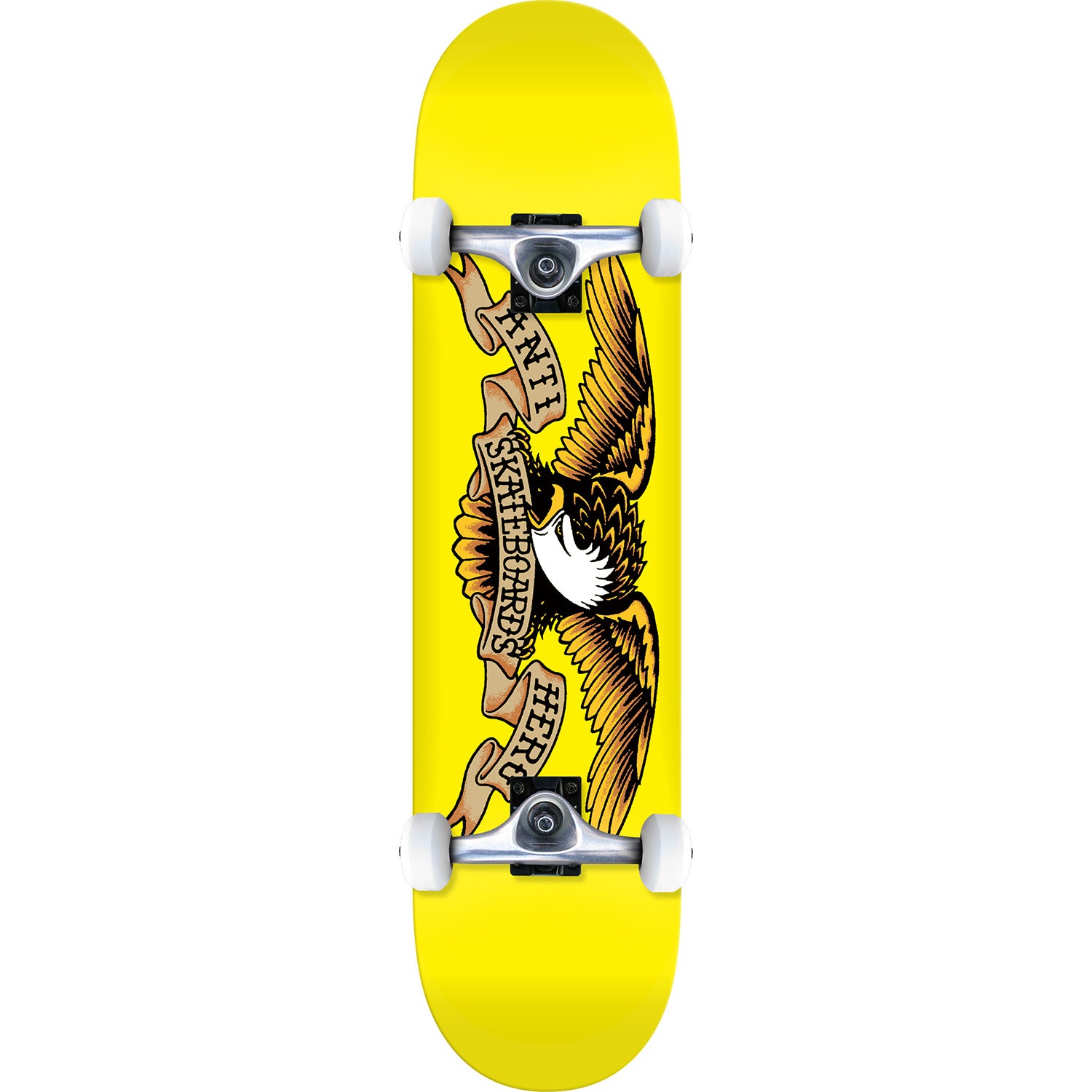 Anti Hero, Anti Hero Classic Eagle Mid Skateboard Complete 7.3" - Yellow