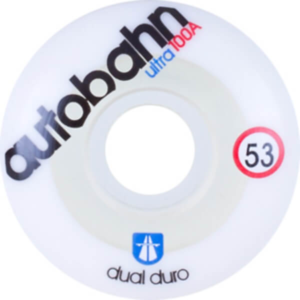 Autobahn, Autobahn Wheels Dual Durometer Ultra Classics 53mm 100a - White/Clear (Set)