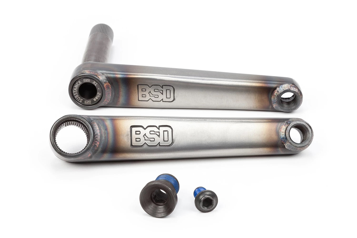 BSD, BSD BMX Substance XL Cranks 165mm - Flat Raw