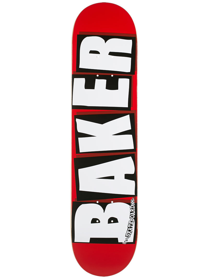 Baker, Baker Brand Logo Skateboard Deck - 7.3" Red/White