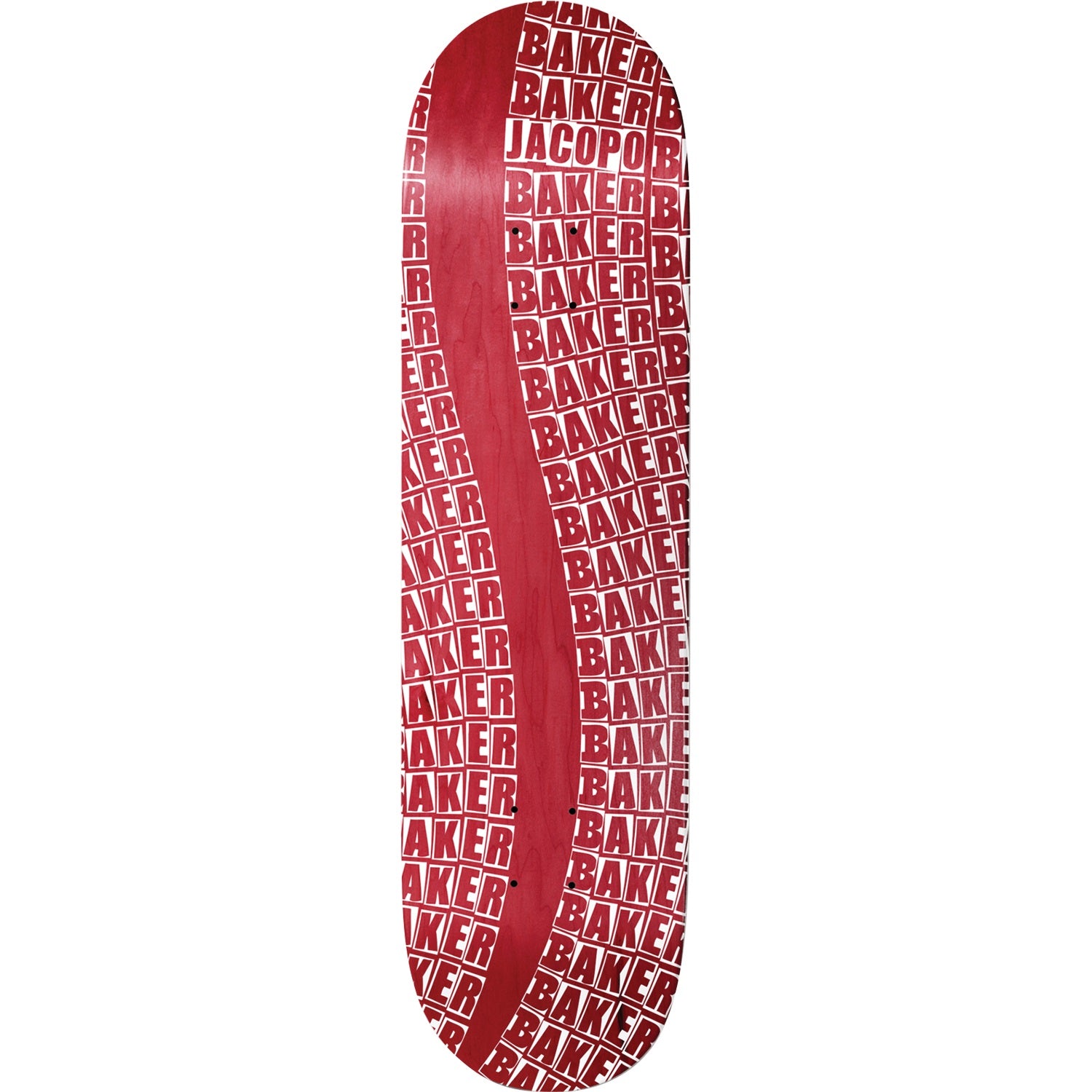 Baker, Baker Jacopo Carozzi Wavy Skateboard Deck - 8.125" Red