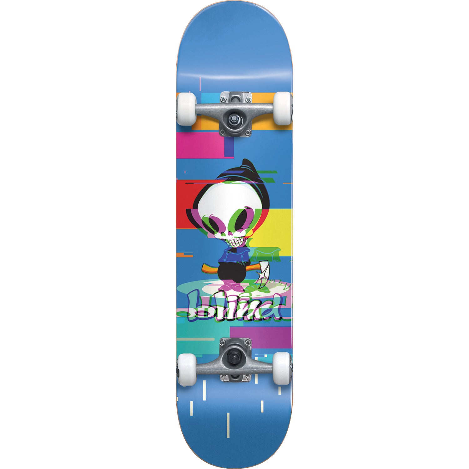 Blind, Blind Reaper Glitch FP Premium Skateboard Complete - 7.75" Blue