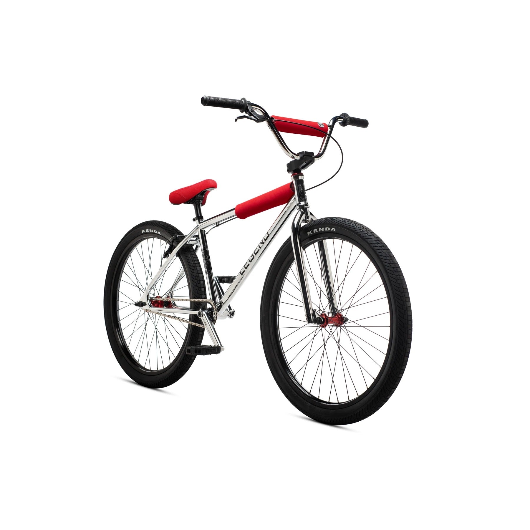 DK, DK Legend Retro Cruiser 26" Complete BMX Bike - Chrome/Red