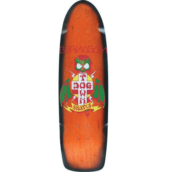 Dogtown, Dogtown Born Again 70's Classic Skateboard Deck - 8.375" Orange/Black Fade