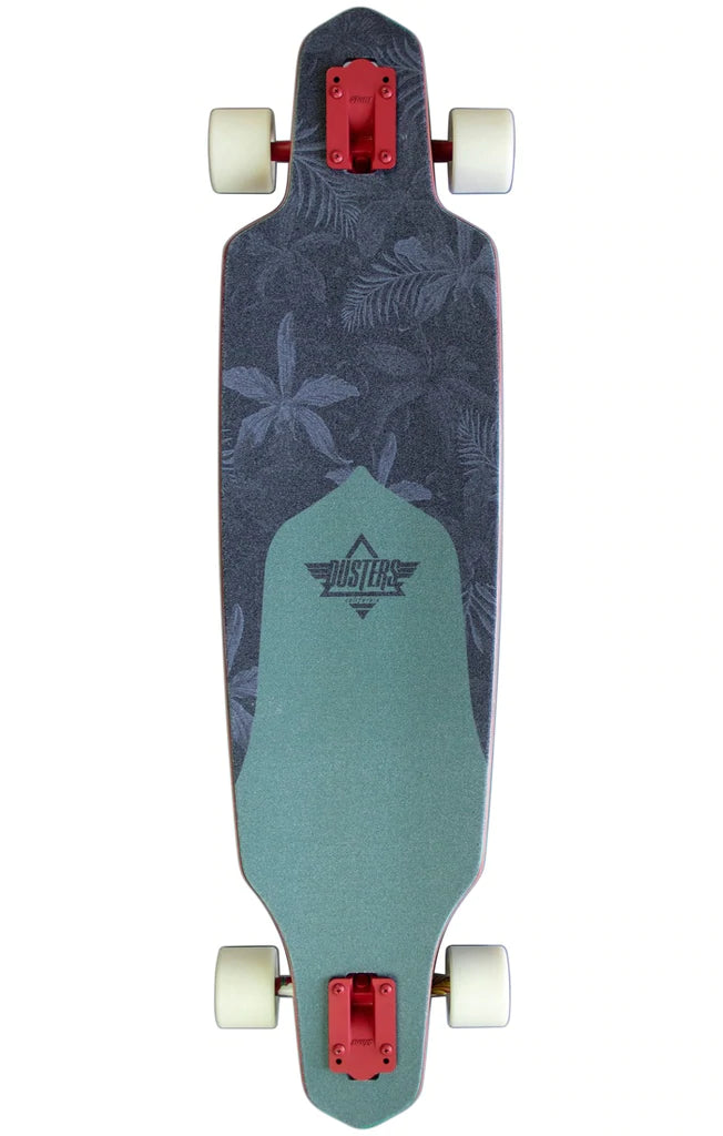 Dusters, Dusters Channel Floret Longboard Complete - 38" Red/Green