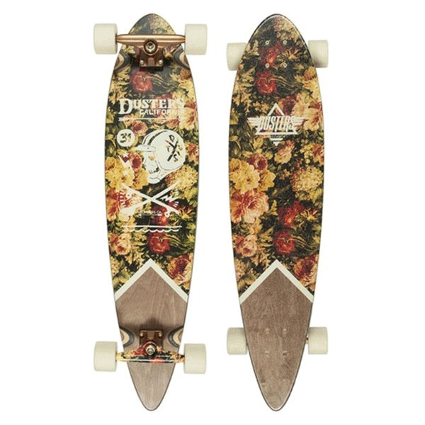 Dusters, Dusters Moto Roses Pintail Complete Longboard - 37" Maroon