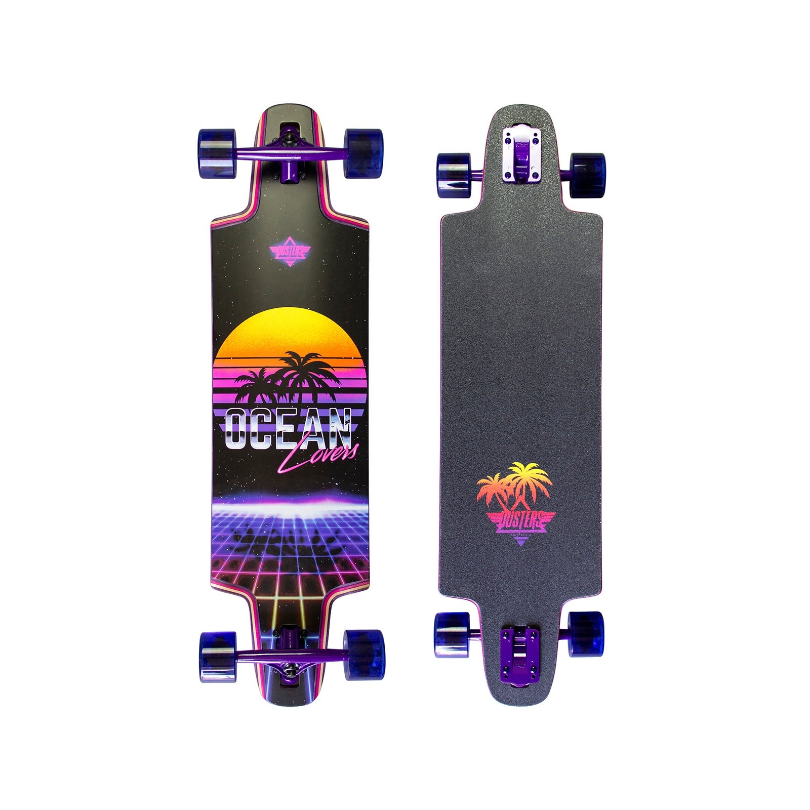 Dusters, Dusters Ocean Lovers Complete Longboard - 36" Purple