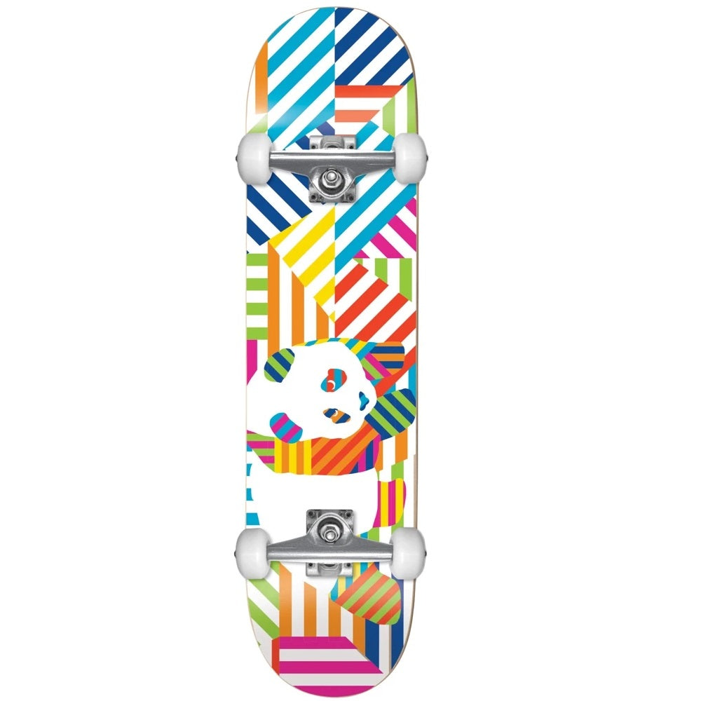 Enjoi, Enjoi Panda Stripes Resin Soft Wheels Complete Skateboard - 7.75"