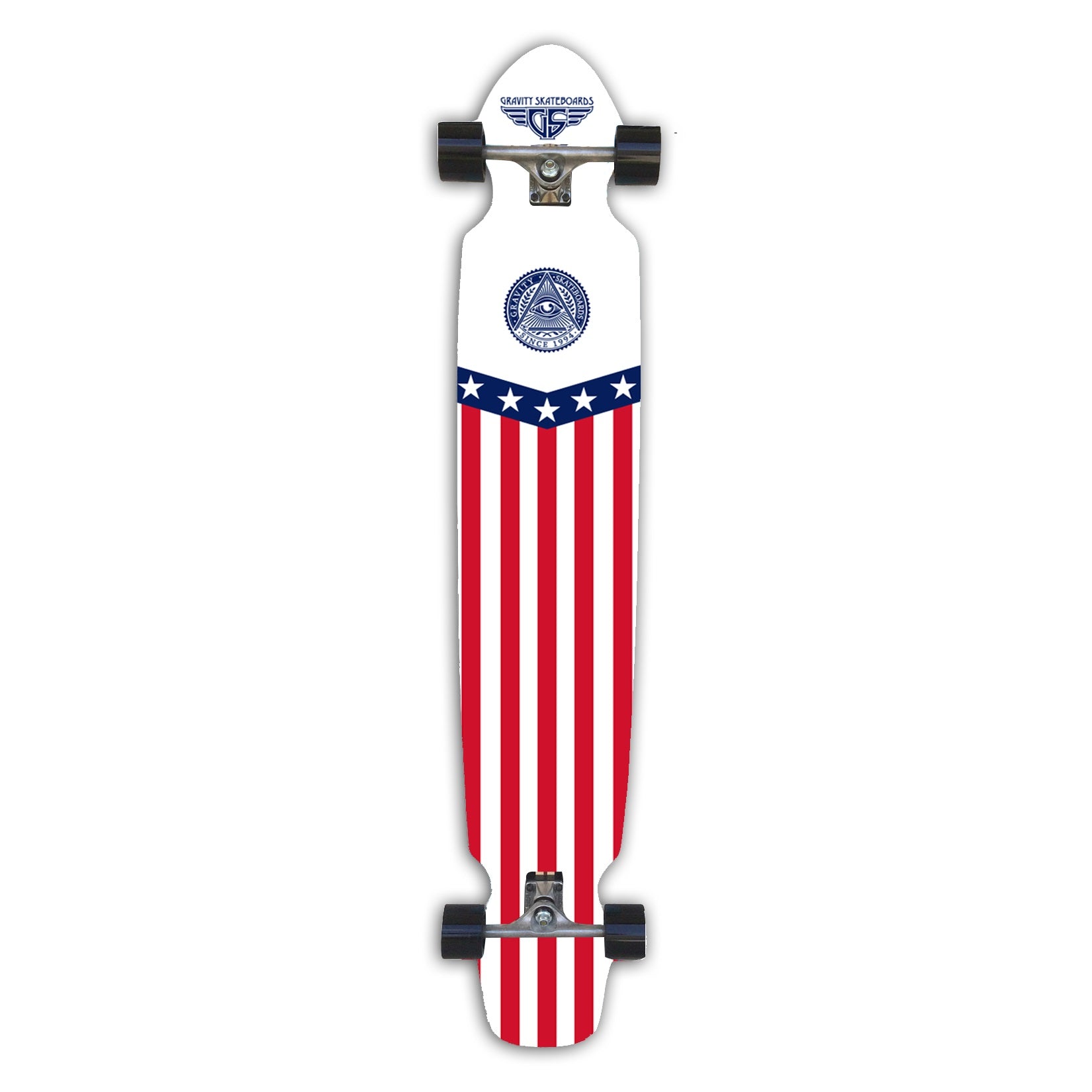 Gravity, Gravity Illuminati-Eye Stripe Longboard Complete - 55"