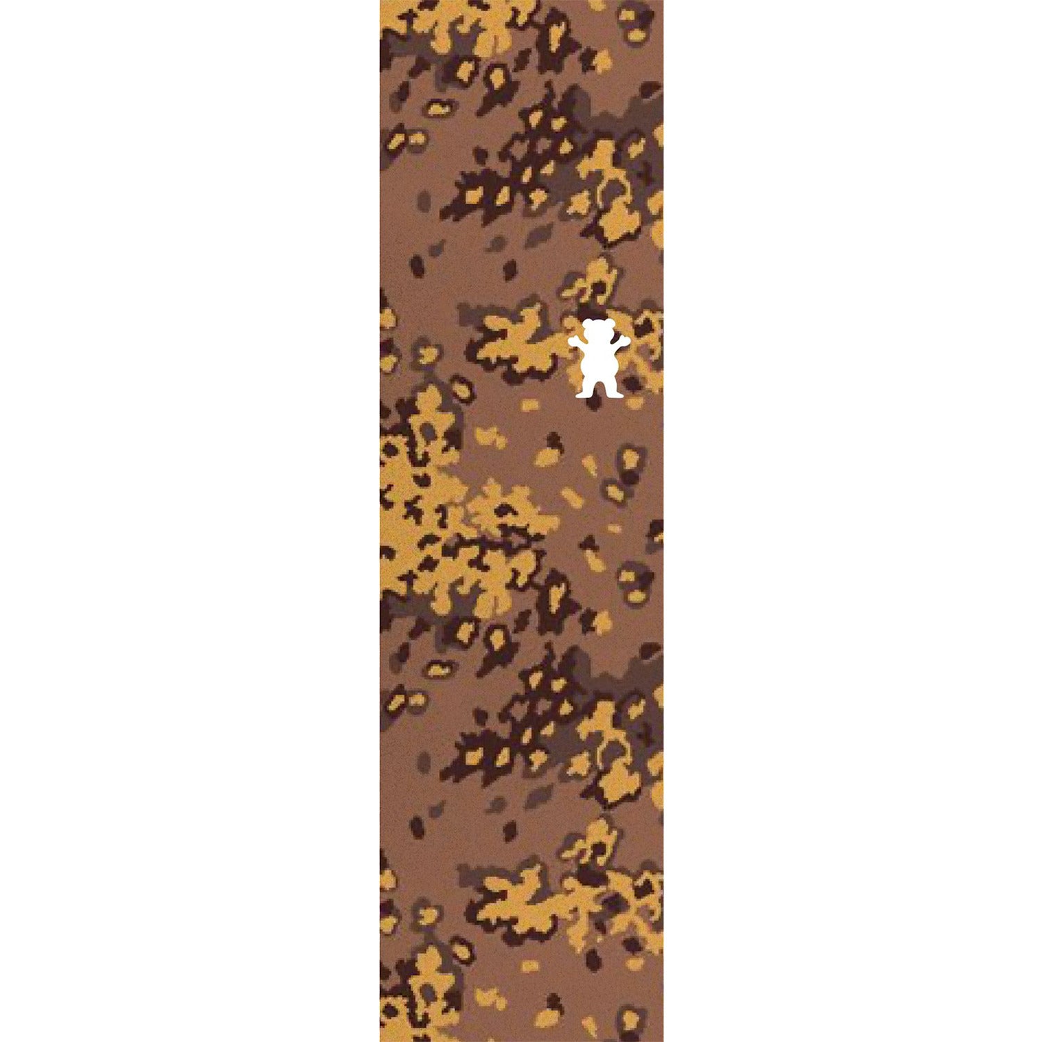 Grizzly, Grizzly Camo Bear Cutout Single Sheet Griptape - Brown/Mustard