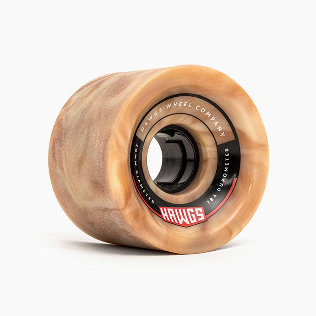 Hawgs, Hawgs 70's Wheels 70mm 78a - Brown/White (Set of 4)