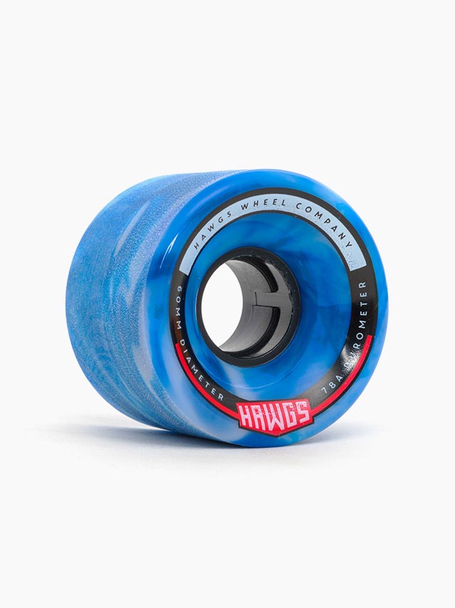 Hawgs, Hawgs Chubby Wheels 60mm 78a - Blue/White Swirl (Set of 4)