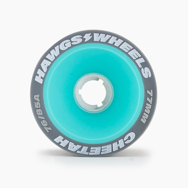 Hawgs, Hawgs Dual-Duro Cheetah Wheels 77mm 85a - Grey/Teal (Set of 4)