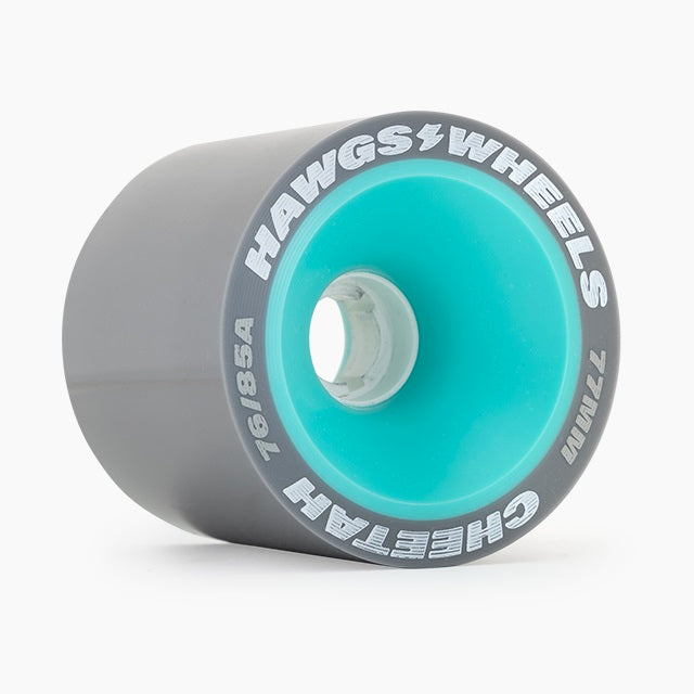 Hawgs, Hawgs Dual-Duro Cheetah Wheels 77mm 85a - Grey/Teal (Set of 4)