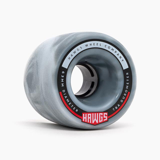 Hawgs, Hawgs Fatty Wheels 63mm 78a - Grey/White Swirl (Set of 4)