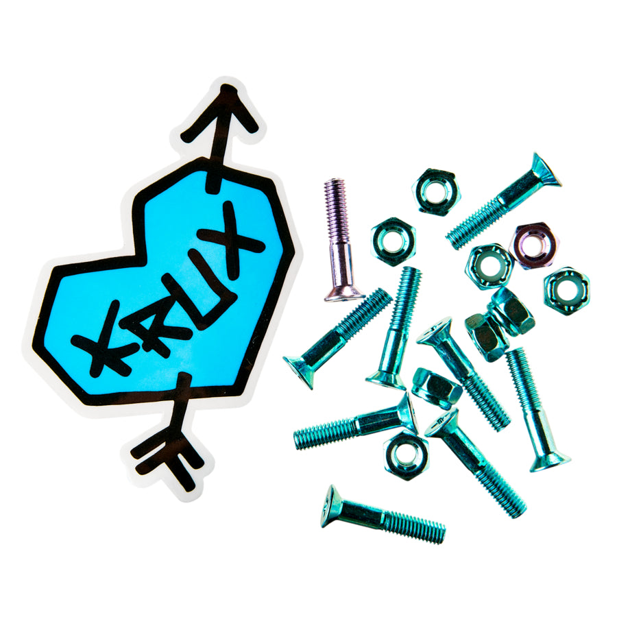 Krux, Krux Krome Hardware 1" Phillips - Blue/Lavendar