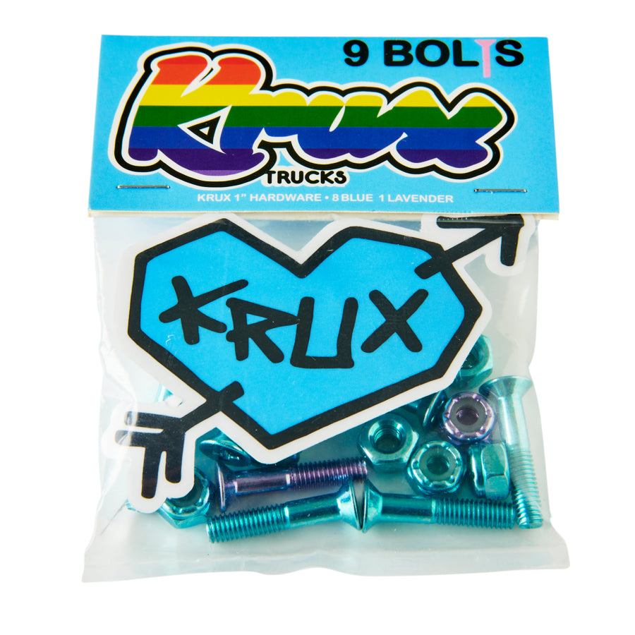 Krux, Krux Krome Hardware 1" Phillips - Blue/Lavendar