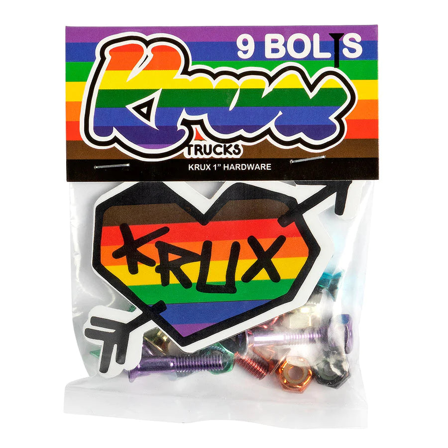 Krux, Krux Krome Hardware 1" Phillips - Rainbow