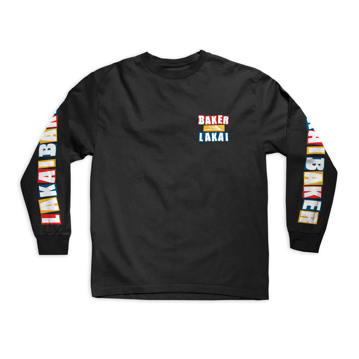 Lakai, Lakai Baker Stacked Long Sleeve Tee - Black