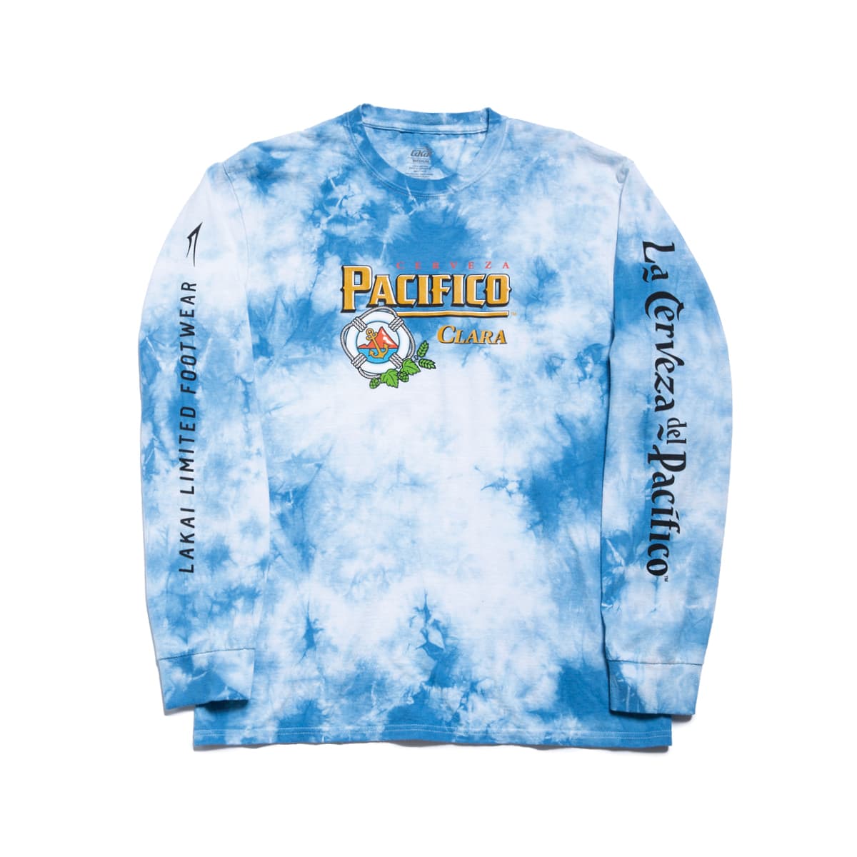 Lakai, Lakai Cerveza Long Sleeve T-Shirt - Navy Tie Dye