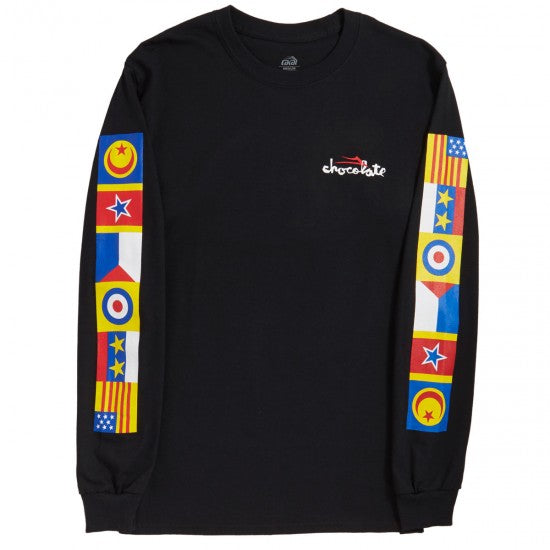 Lakai, Lakai Chocolate Flags Long Sleeve Tee - Black