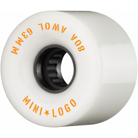 Mini Logo, Mini Logo AWOL Wheels A-Cut 63mm 80a - White (Set of 4)