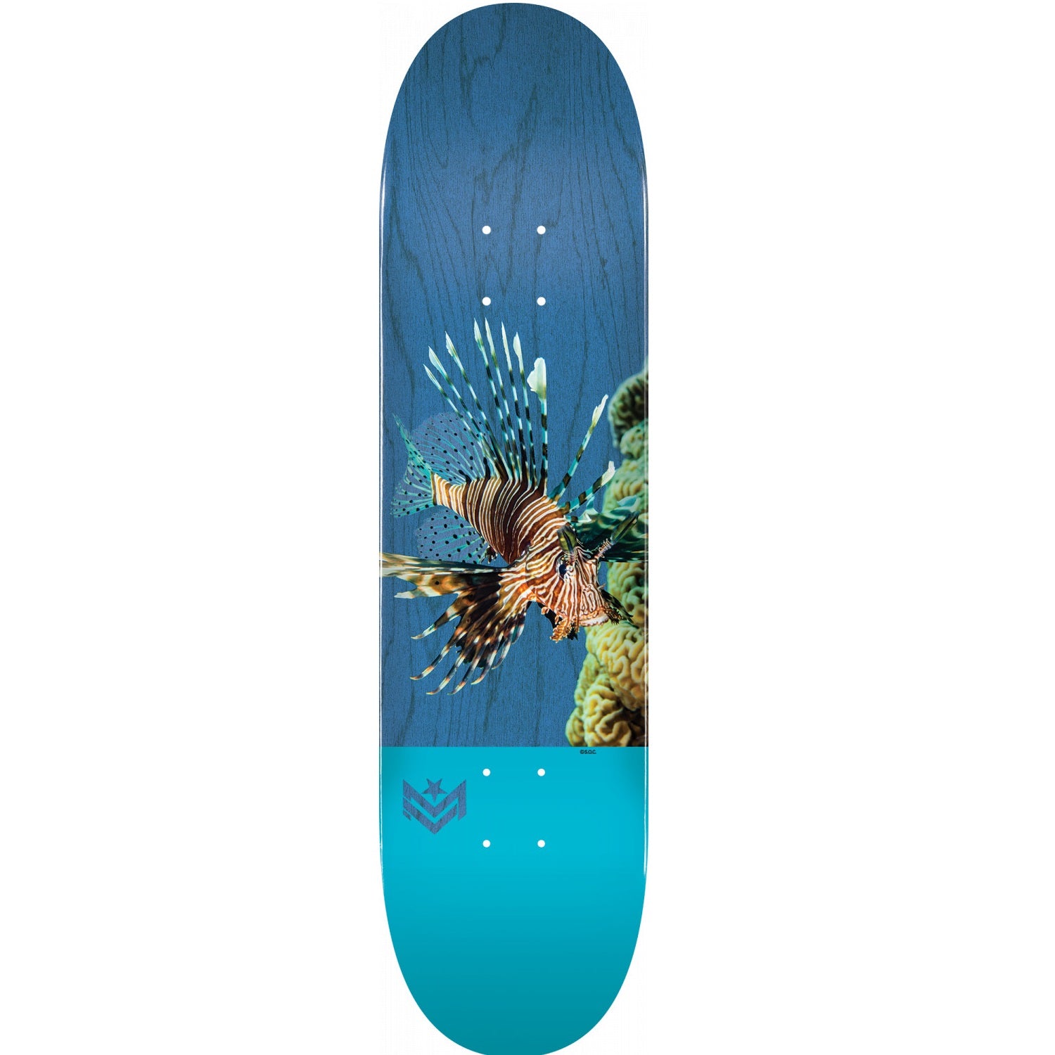 Mini Logo, Mini Logo Poison 16 Skateboard Deck 191 - 7.5" Lion Fish