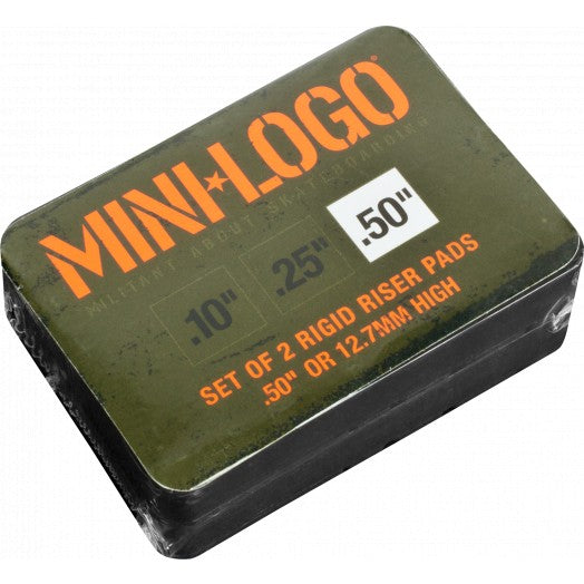 Mini Logo, Mini Logo Rigid Riser Pads 1/2" - Black (Set of 2)