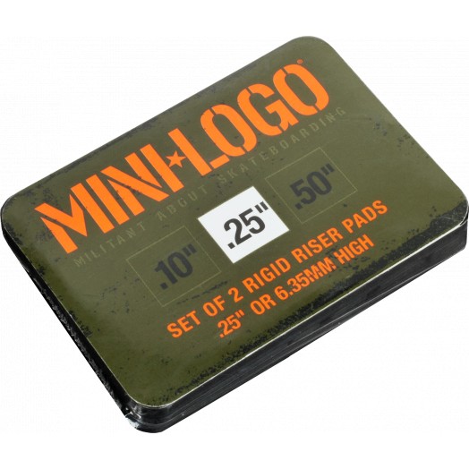 Mini Logo, Mini Logo Rigid Riser Pads 1/4" - Black (Set of 2)