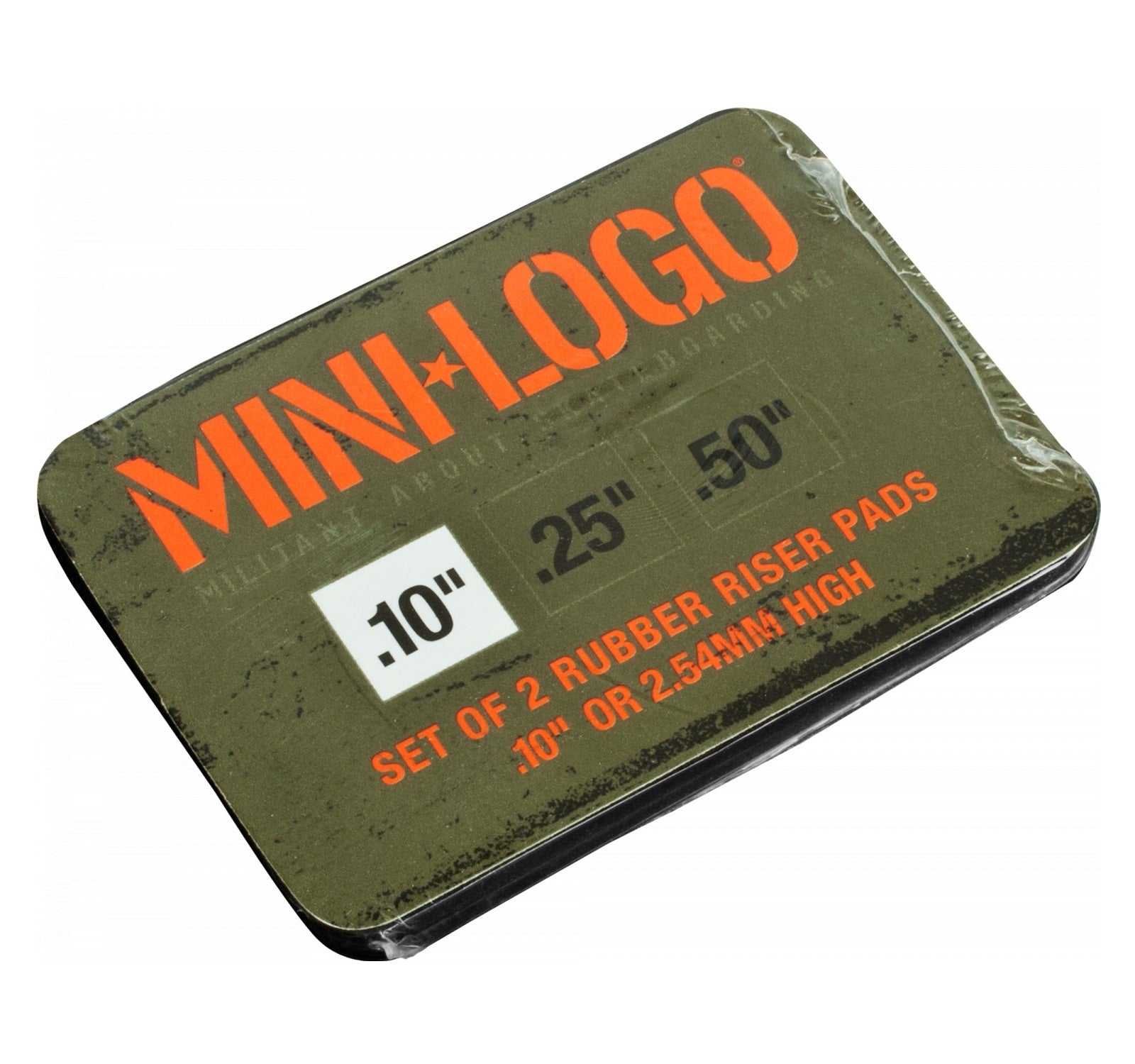 Mini Logo, Mini Logo Rubber Riser Pads .10" - Black (Set of 2)