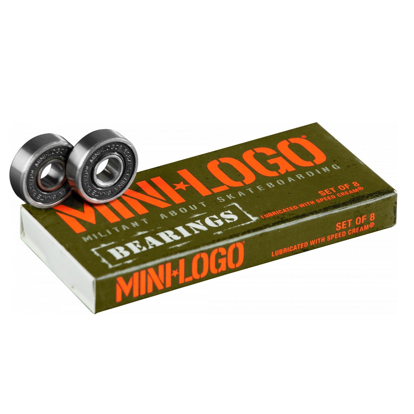 Mini Logo, Mini Logo Series 3 Skateboard Bearings - 8mm (Set of 8)