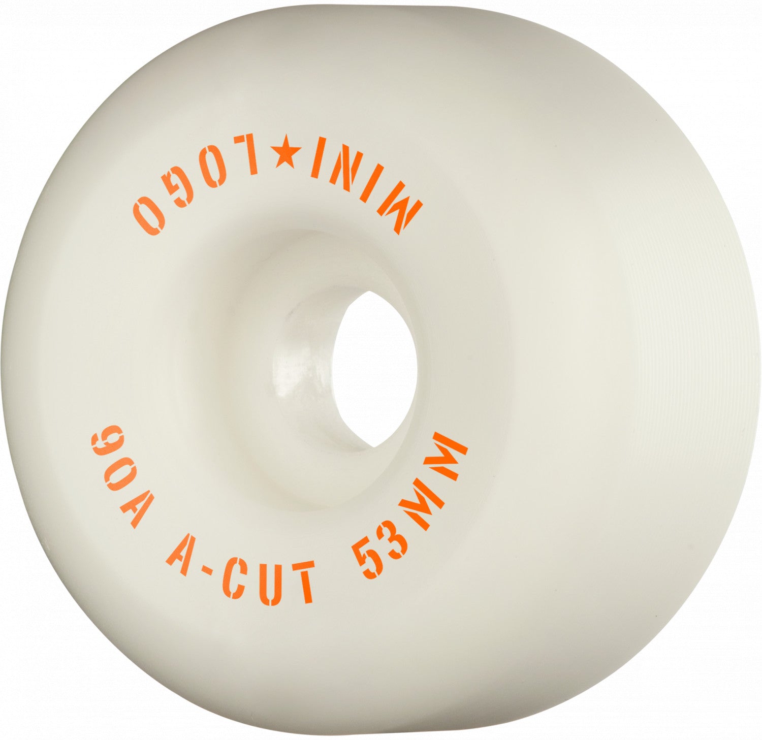 Mini Logo, Mini Logo Wheels A-Cut "2" 53mm 90a - White (Set of 4)