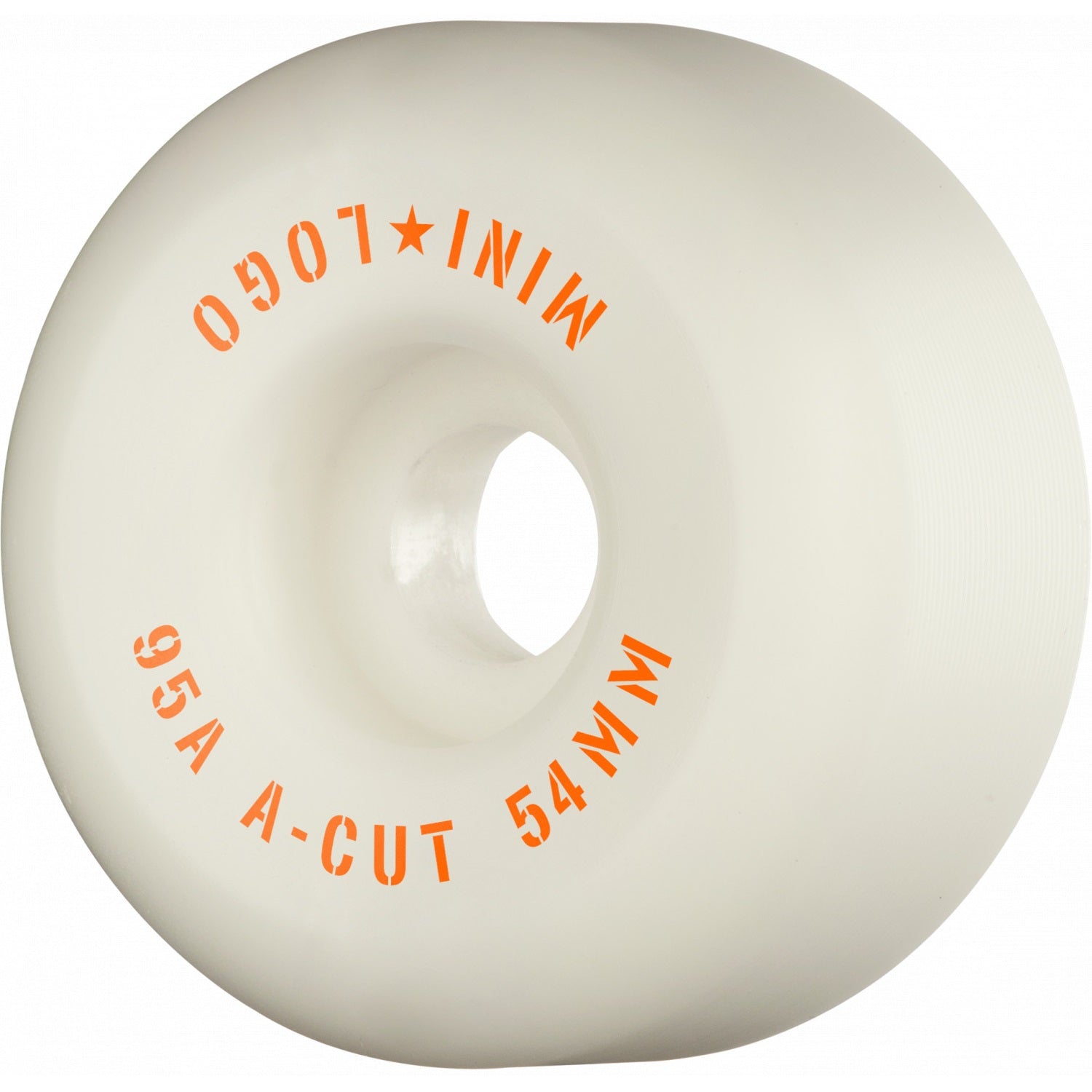 Mini Logo, Mini Logo Wheels A-Cut "2" 54mm 95a - White (Set of 4)