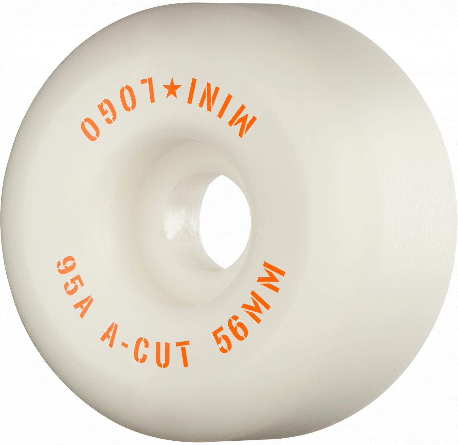 Mini Logo, Mini Logo Wheels A-Cut "2" 56mm 95a - White (Set of 4)