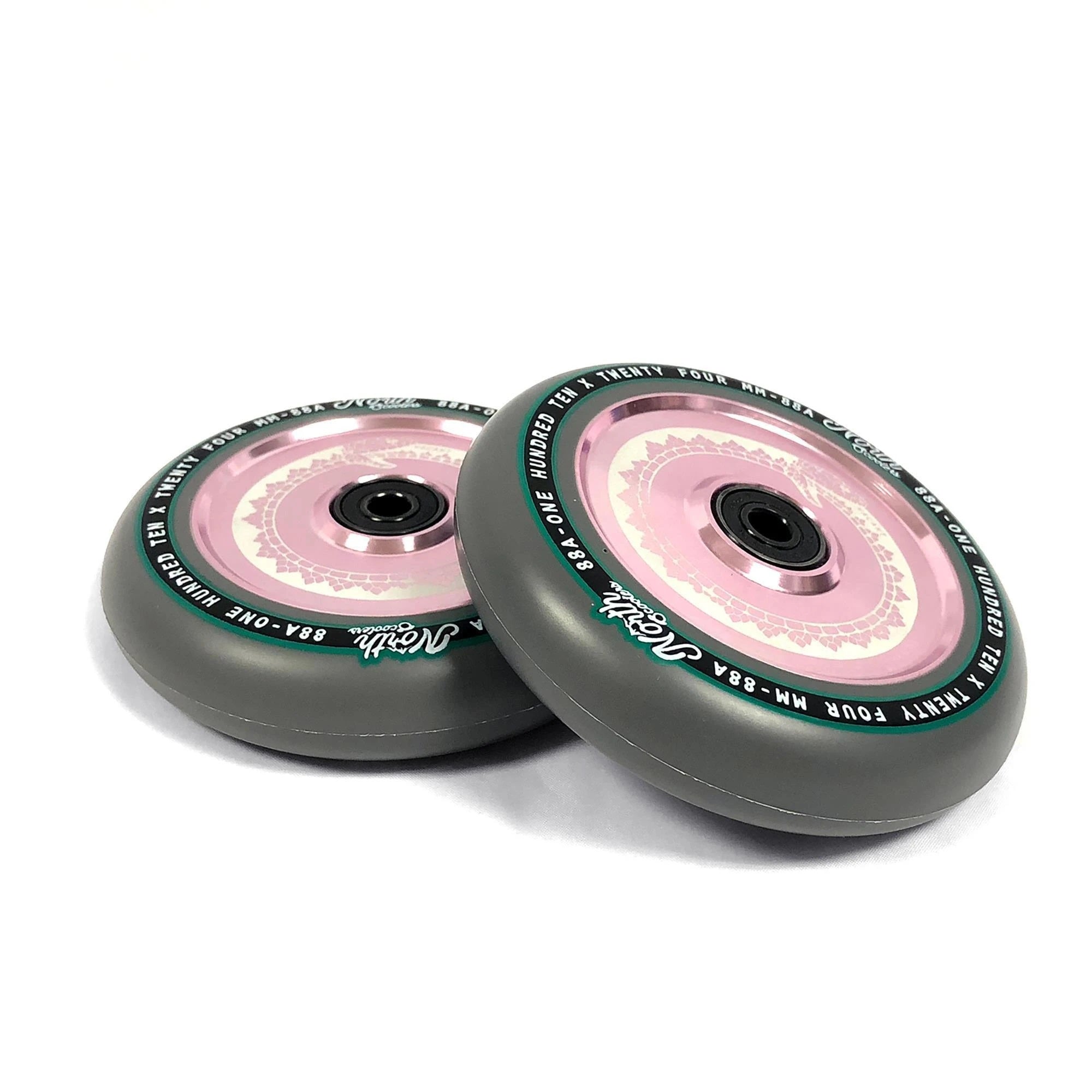 North Scooters, North Scooters Vacant Wheels 110mm 88a - Grey/Rose Gold (Pair)