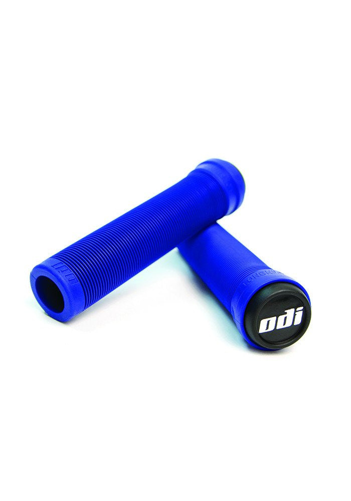 ODI Grips, ODI Longneck Soft Flangeless Grips 135mm - Bright Blue