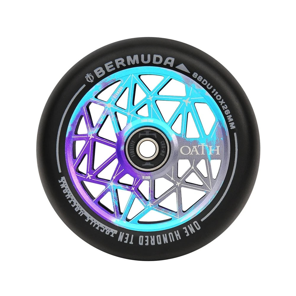 Oath, Oath Bermuda Scooter Wheels 110mm - Blue/Purple/Titanium (Pair)