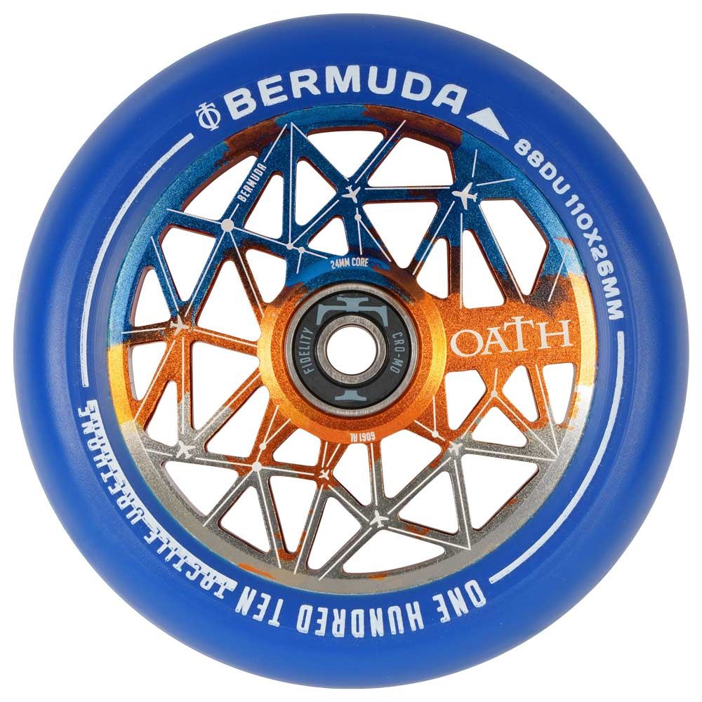 Oath, Oath Bermuda Scooter Wheels 110mm - Orange/Blue/Titanium (Pair)