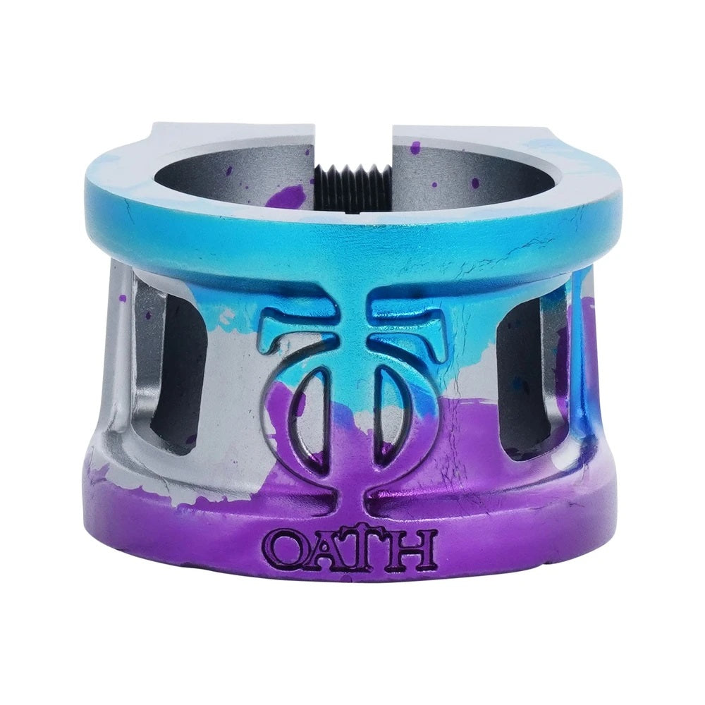 Oath, Oath Cage V2 Oversized 2 Bolt Clamp - Blue/Purple/Titanium