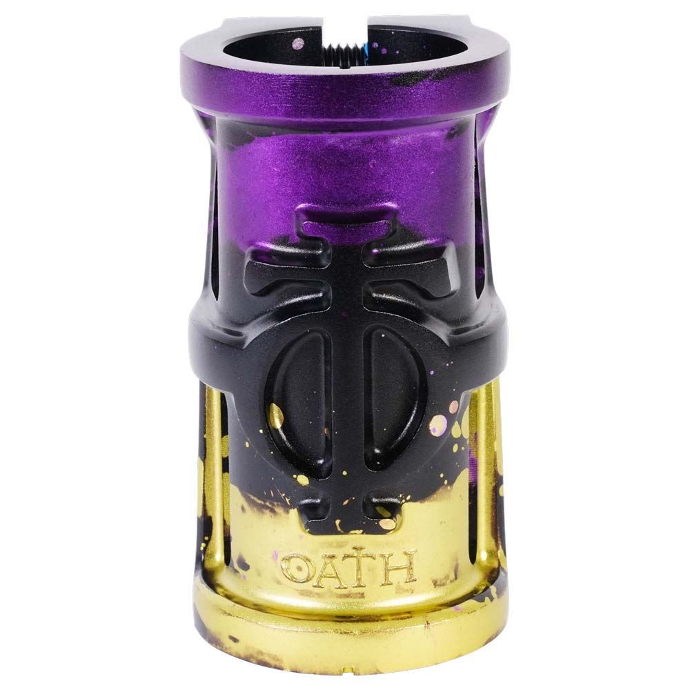 Oath, Oath Cage V2 SCS 4 Bolt Clamp - Black/Purple/Yellow