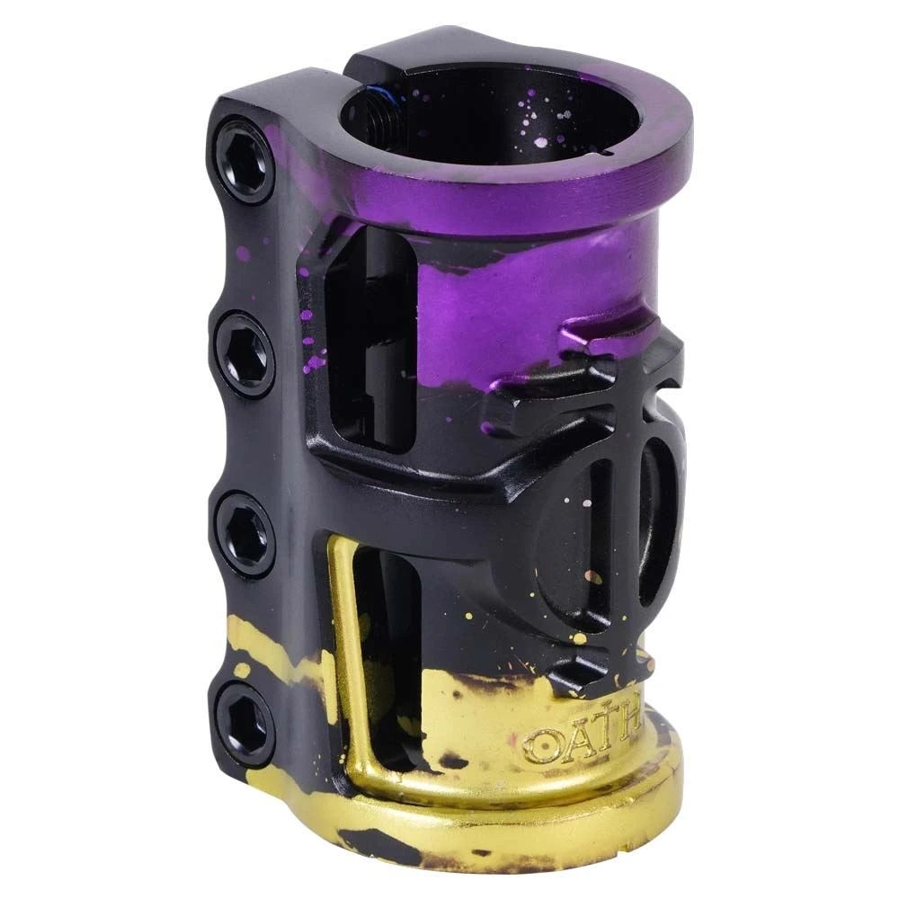 Oath, Oath Cage V2 SCS 4 Bolt Clamp - Black/Purple/Yellow