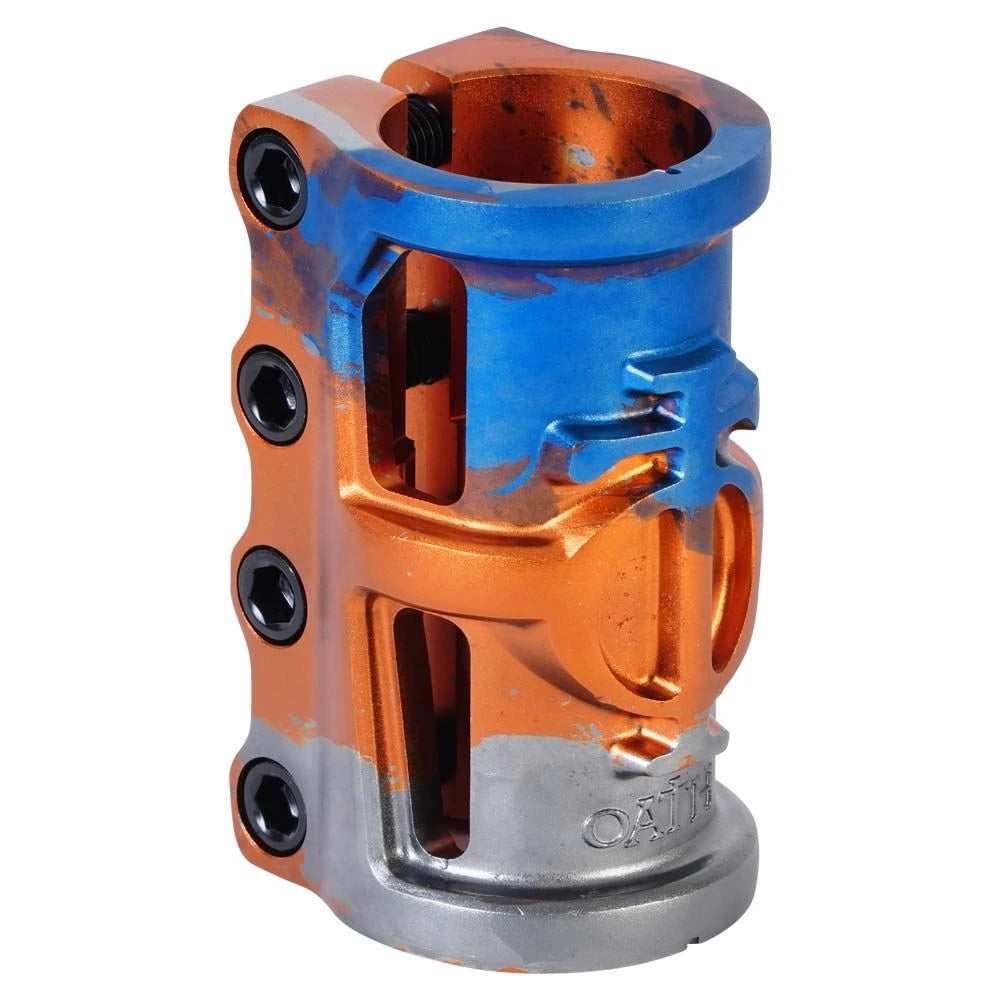 Oath, Oath Cage V2 SCS 4 Bolt Clamp - Orange/Blue/Titanium