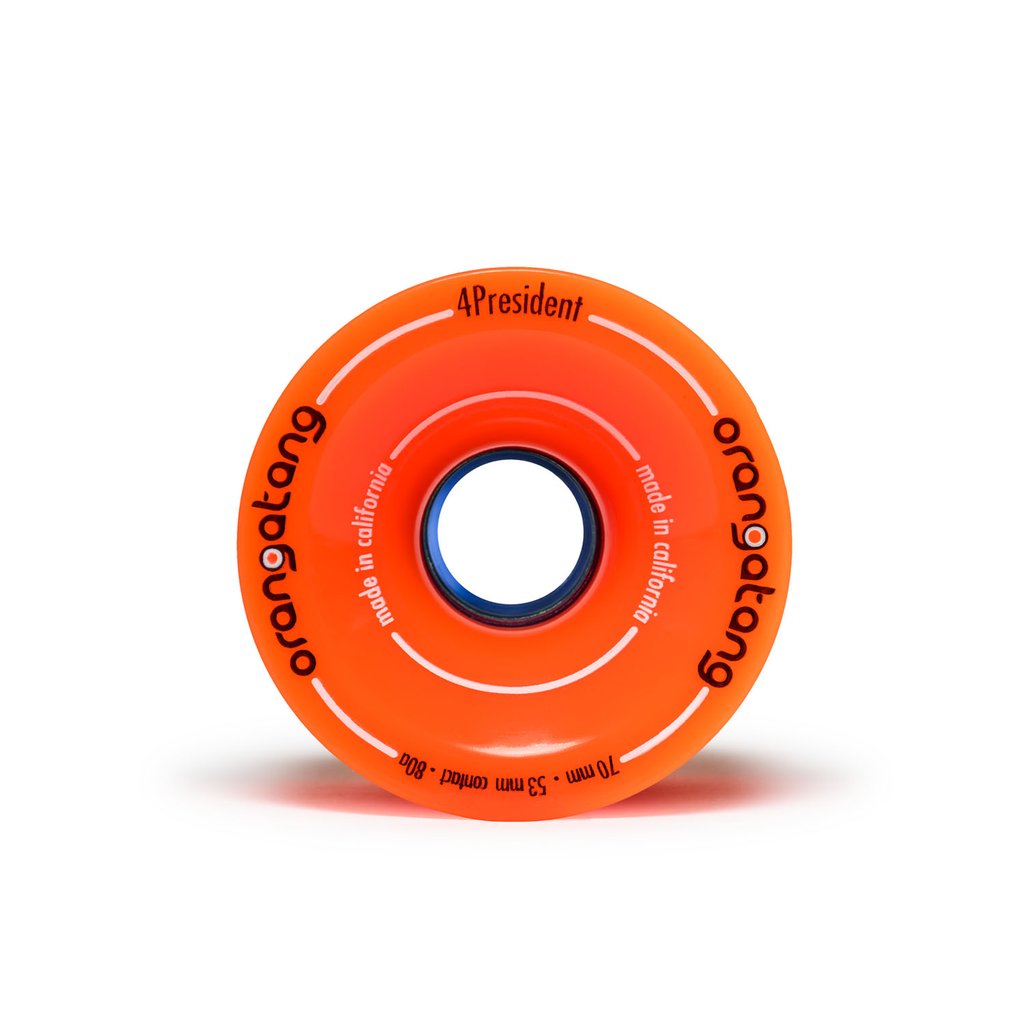 Orangatang, Orangatang 4President 70mm 80a Longboard Wheels - Orange (Set of 4)