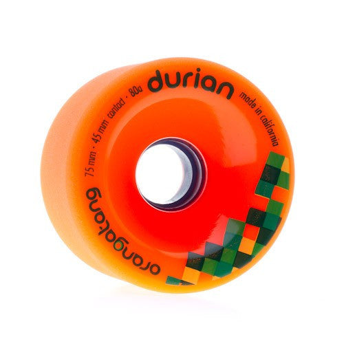 Orangatang, Orangatang Durian 75mm 80a orange Longboard Wheels (Set of 4)