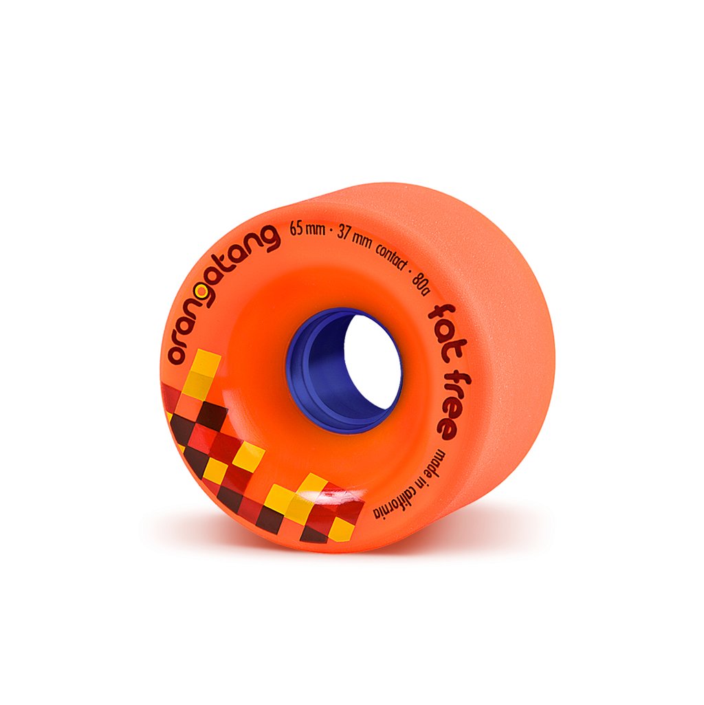 Orangatang, Orangatang Fat Free 65mm 80a Longboard Wheels - Orange (Set of 4)