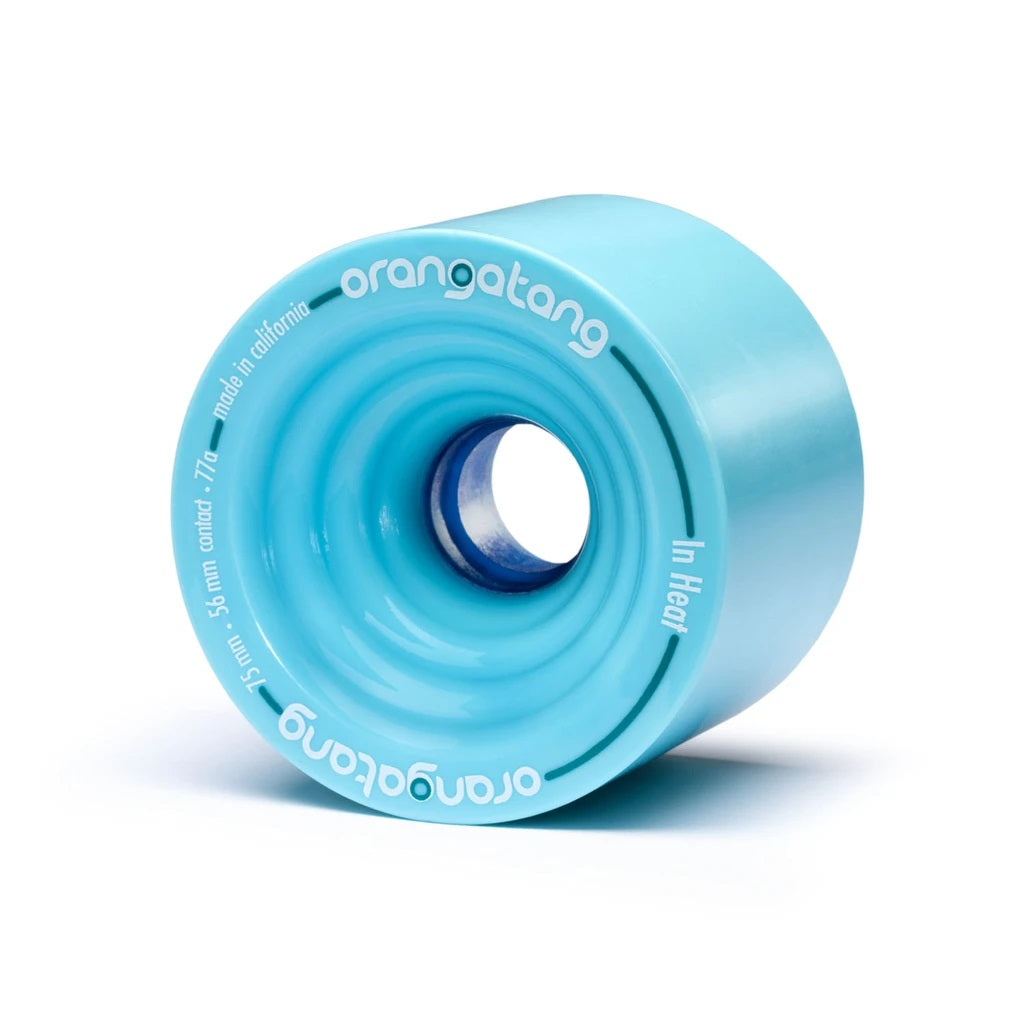 Orangatang, Orangatang In Heat 75mm 77a Blue Longboard Wheels (Set of 4)