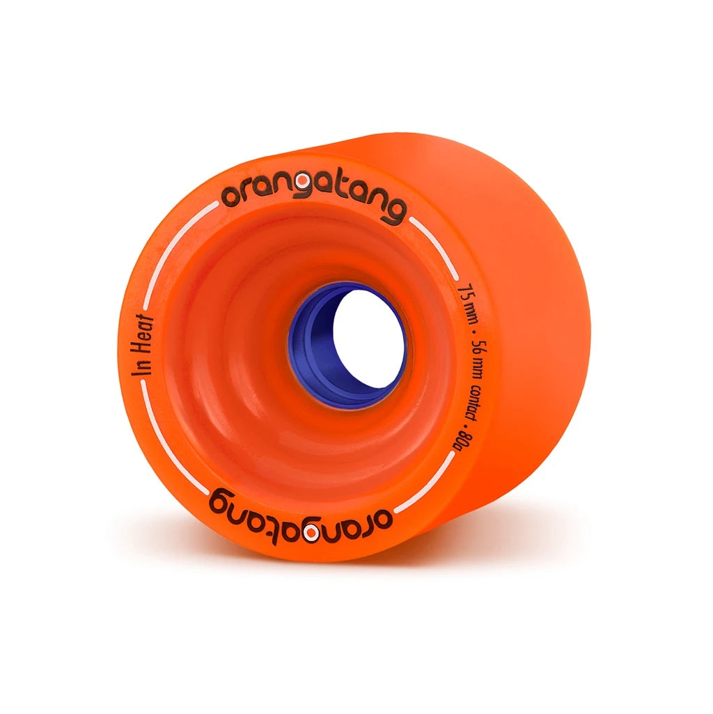 Orangatang, Orangatang In Heat 75mm 80a Orange Longboard Wheels (Set of 4)